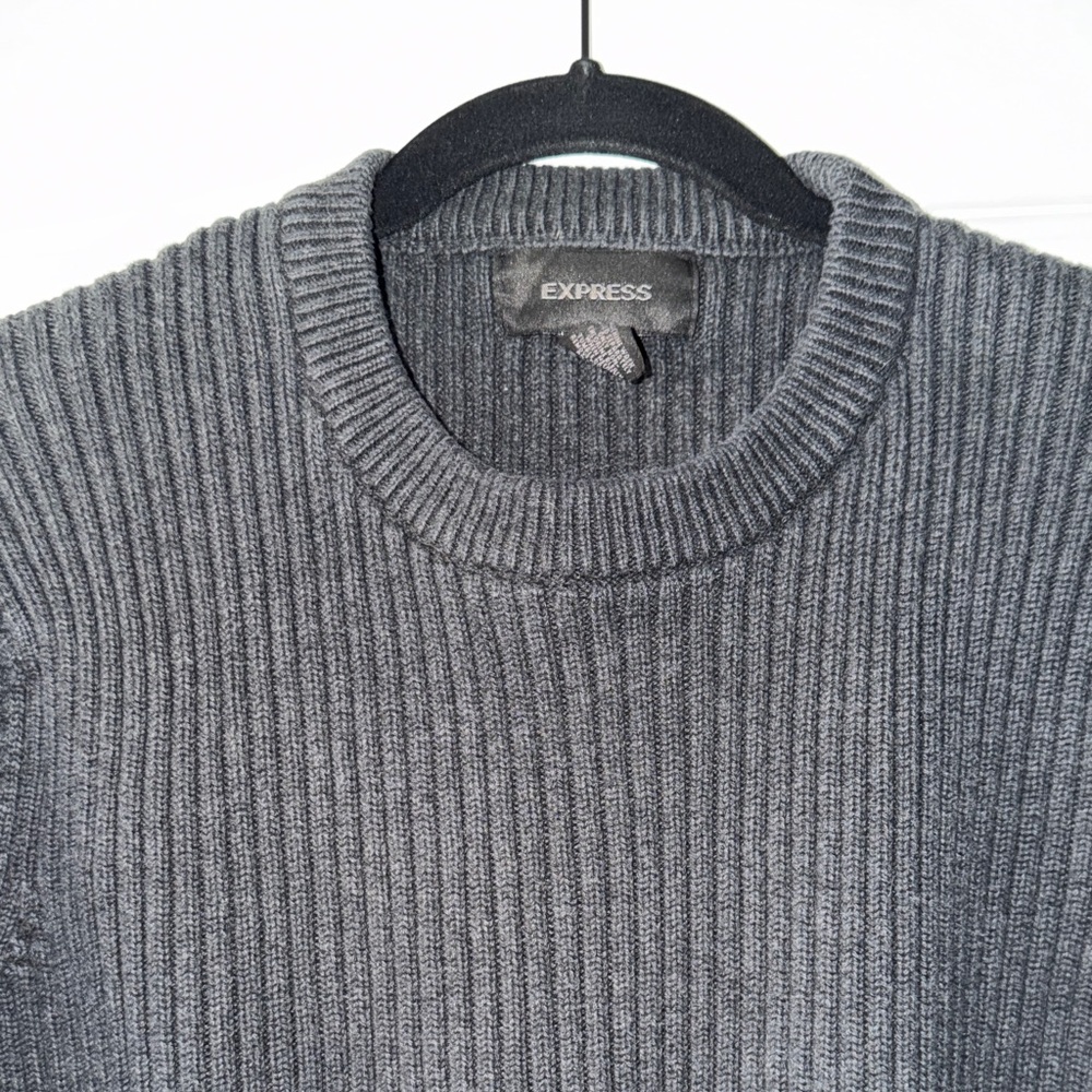 Express Ribbed Crewneck Sweater - Picture 3 of 5